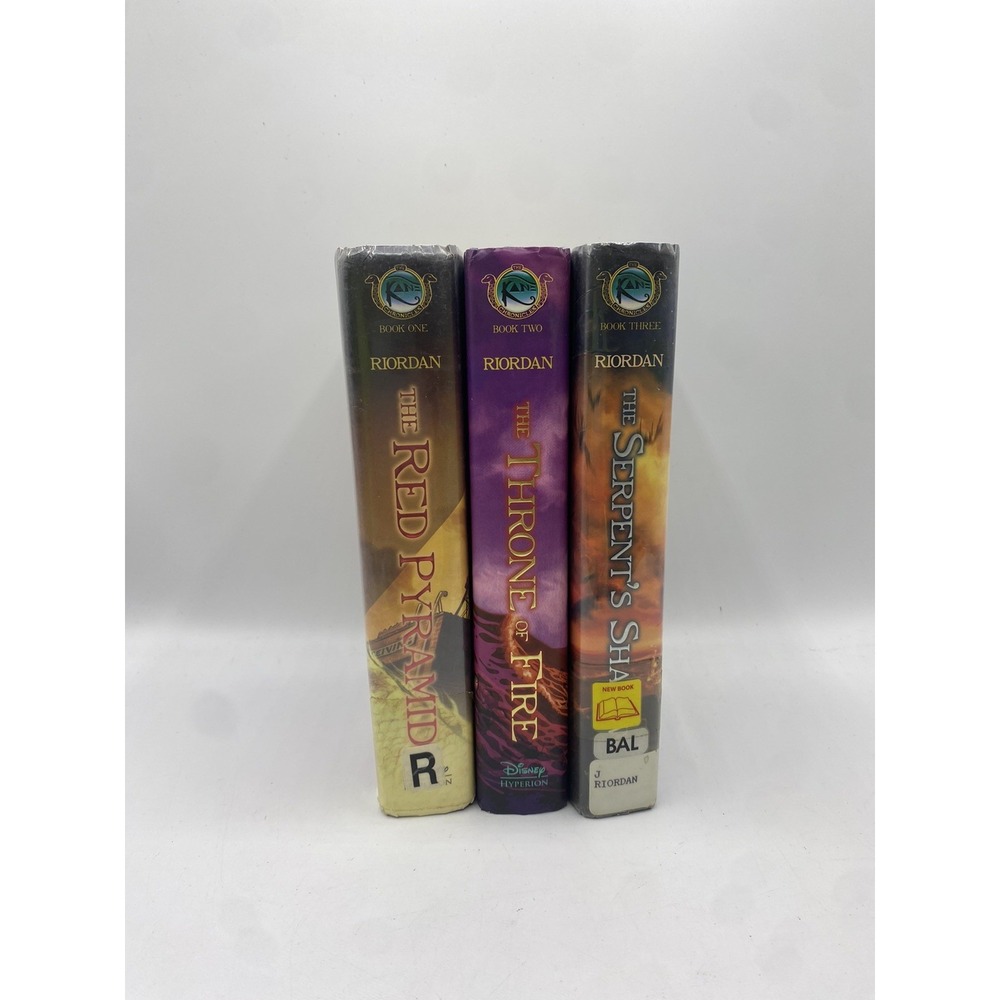 Rick Riordan The Kane Chronicles Hardcover Set Red Pyramid Throne Fire Serpent